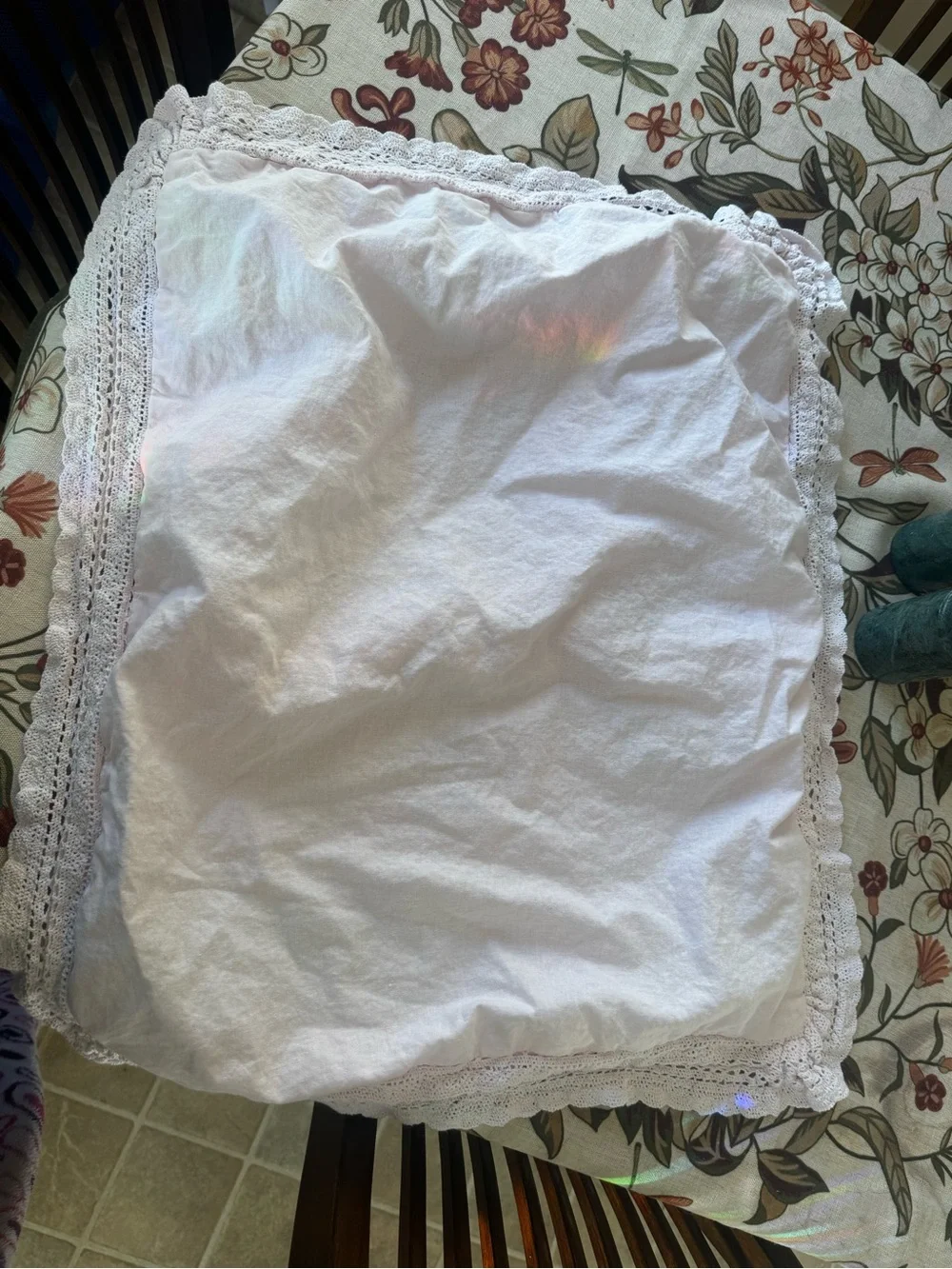 Simply shabby chic 100% cotton twin ruffle pink duvet cover and lace pillowcase